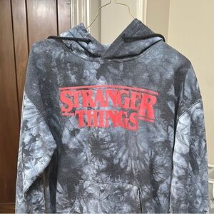 Tie-Dye Hoodie for Men - Black and Gray